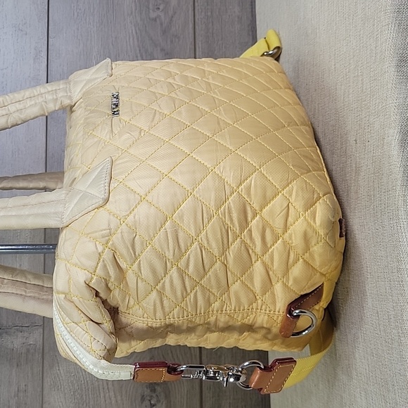 MZ Wallace Yellow Ombre Quilted Nylon Tote Shoulder Bag - Picture 4 of 16